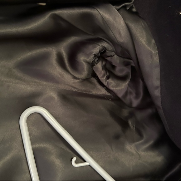 Navy Blue Cashmere Coat - Picture 5 of 6